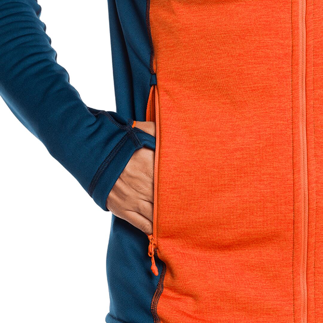 Forro polar para Hombre Trangoworld Etive Naranja/Azul 7/7