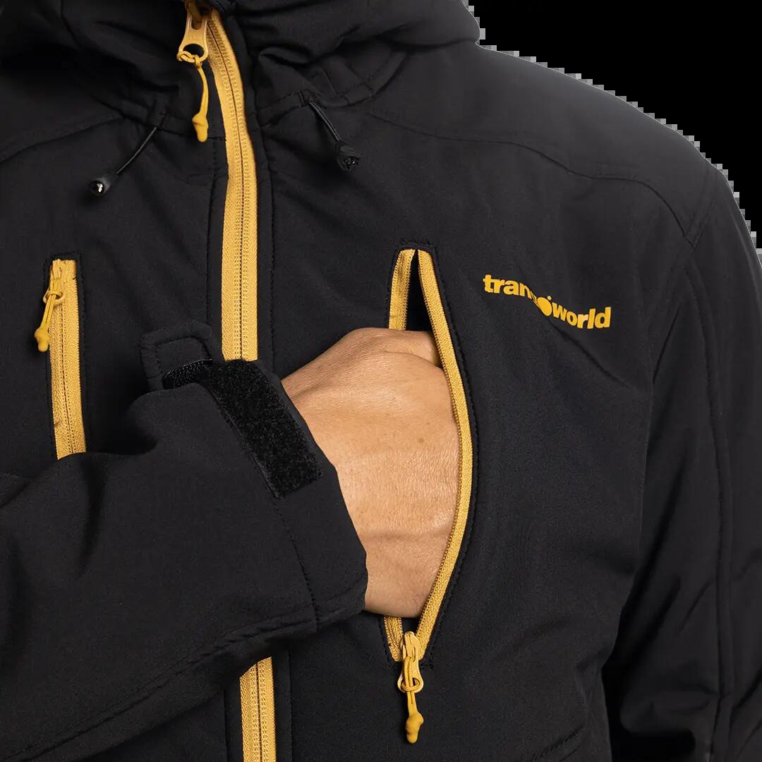 Softshell para Hombre Trangoworld Chantar Negro/Amarillo 7/7