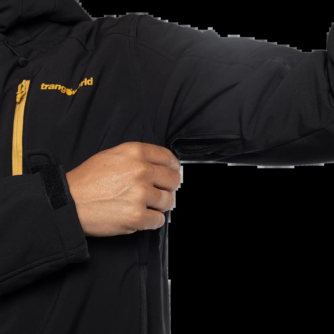 Softshell para Hombre Trangoworld Chantar Negro/Amarillo 5/7