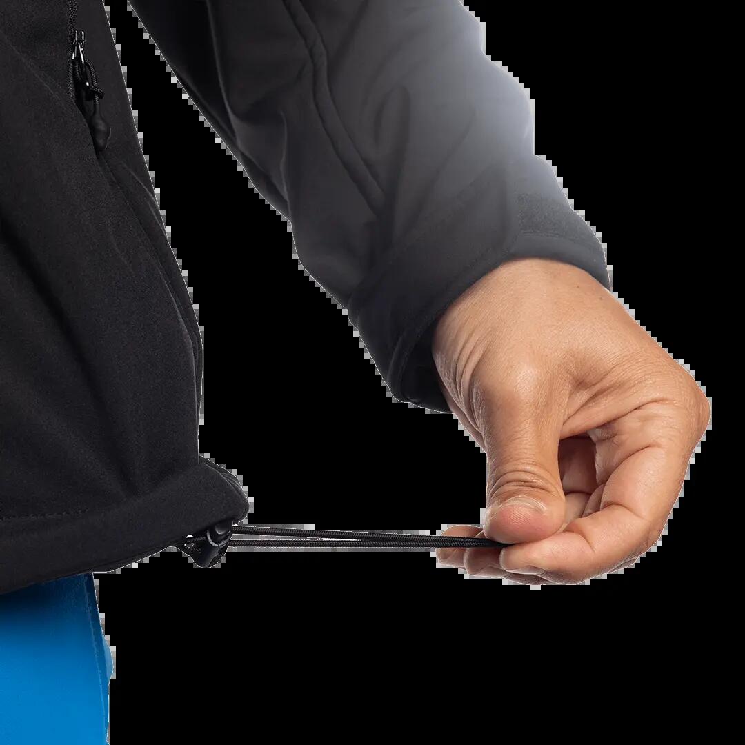 Softshell para Hombre Trangoworld Chantar Negro/Amarillo 6/7