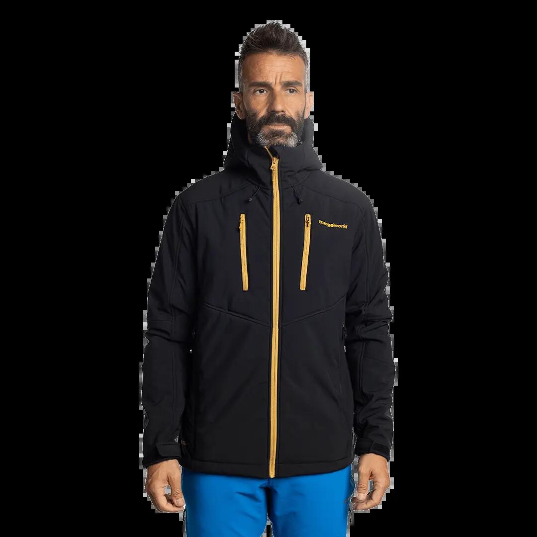 Softshell para Hombre Trangoworld Chantar Negro/Amarillo 3/7