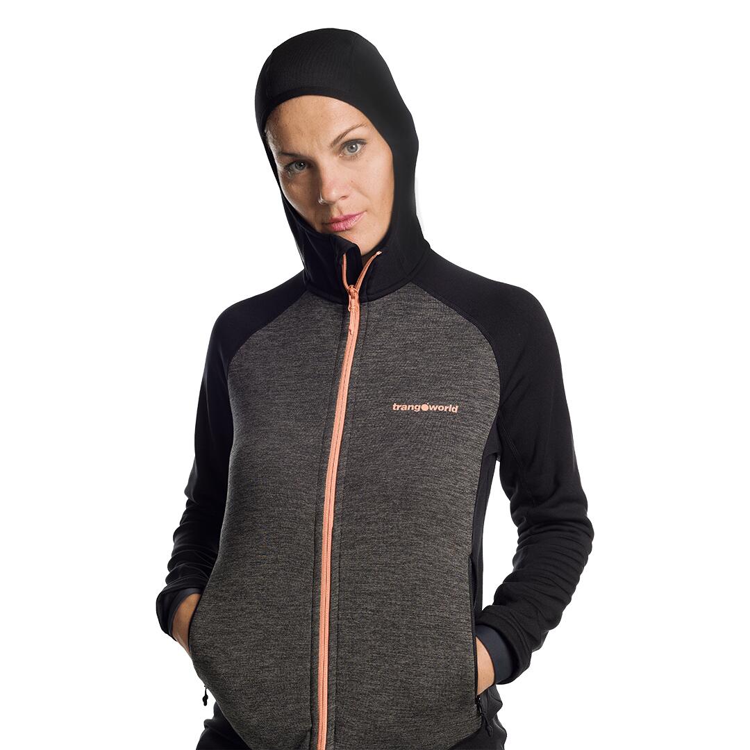 Forro polar para Mujer Trangoworld Polset Negro/Gris 7/7