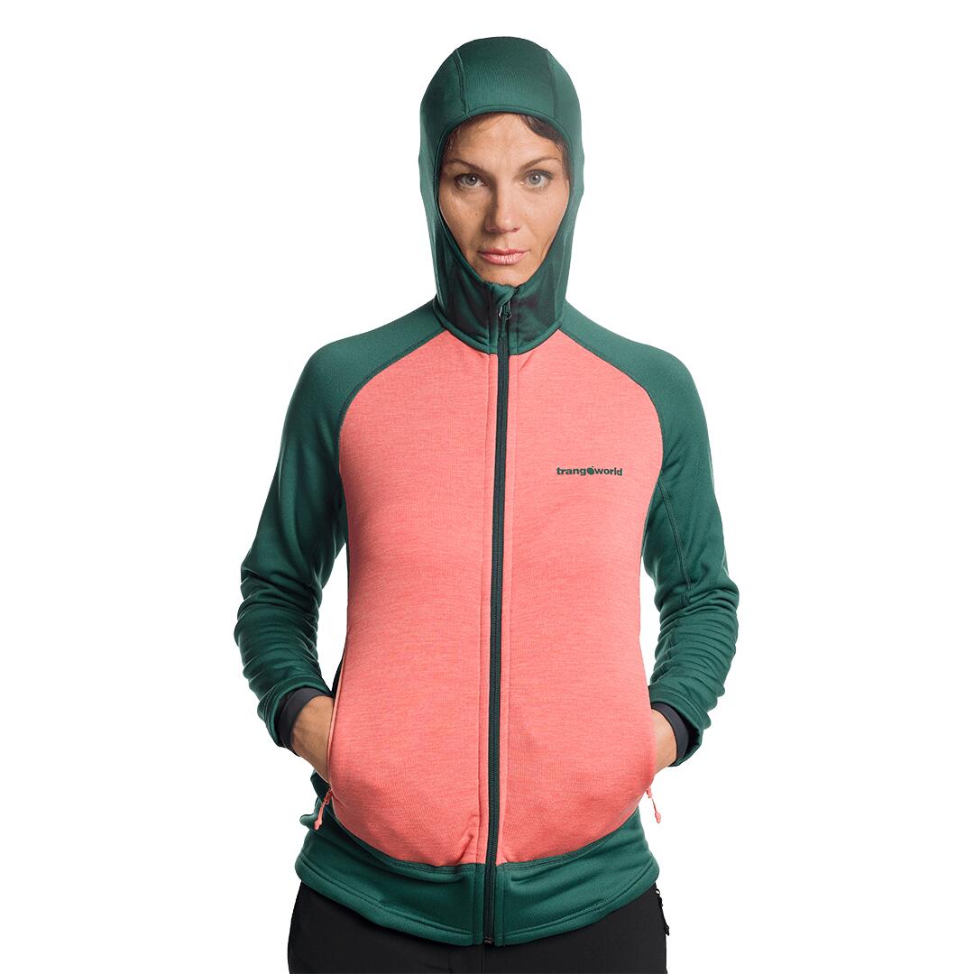 Forro polar para Mujer Trangoworld Polset Rosa/Verde/Gris 6/7