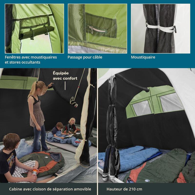 Tente tunnel Gotland 4 Protect - 4 personnes - Cabine sombre - Sol cousu