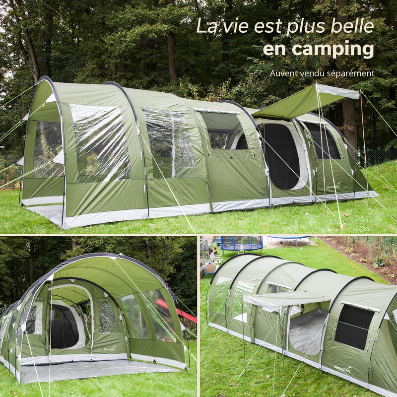 Tente tunnel Gotland 4 Protect - 4 personnes - Cabine sombre - Sol cousu