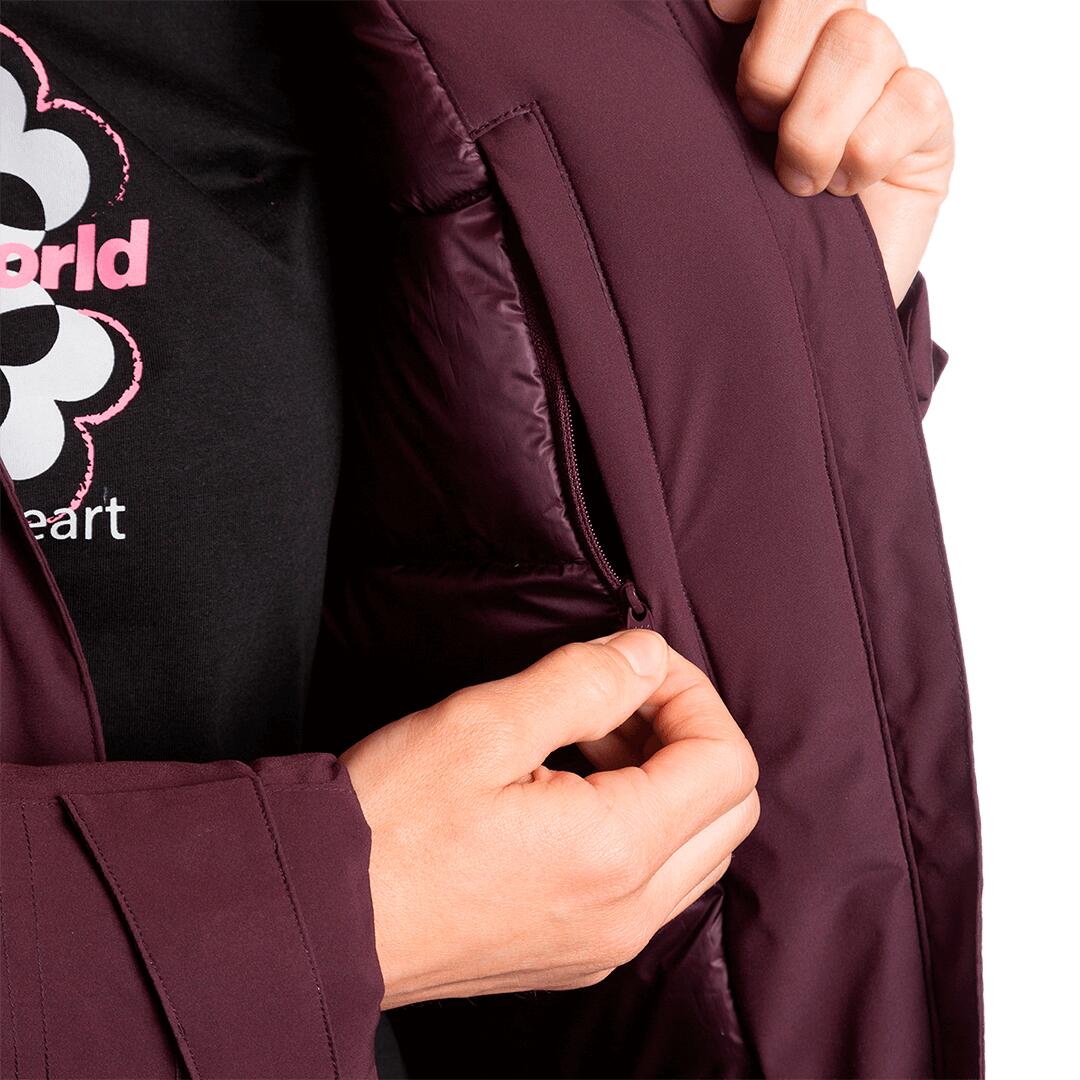 Parka para Mujer Trangoworld Arvika termic Marrón/Negro Impermeable 300g 600cuin 7/7