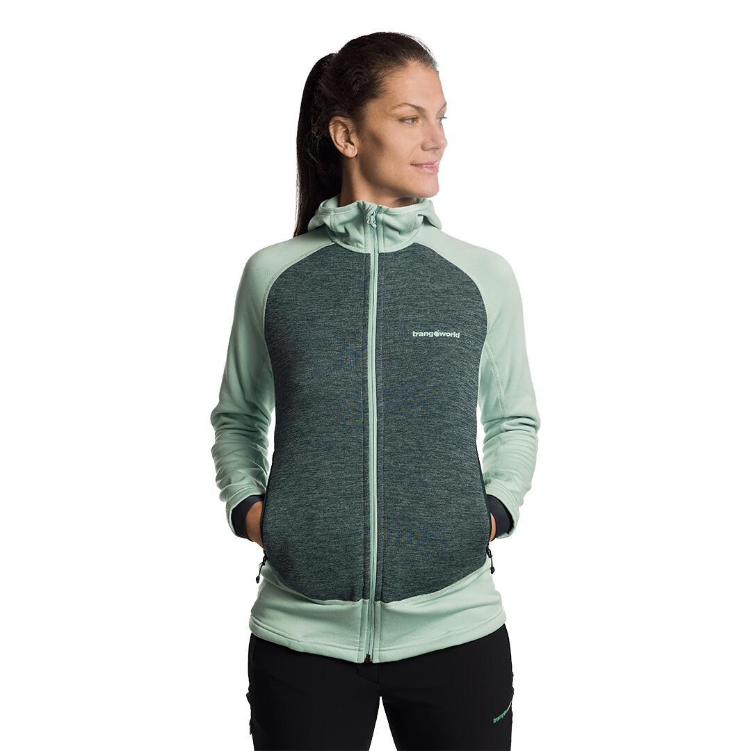 Forro polar para Mujer Trangoworld Polset Verde/Verde/Gris 3/7