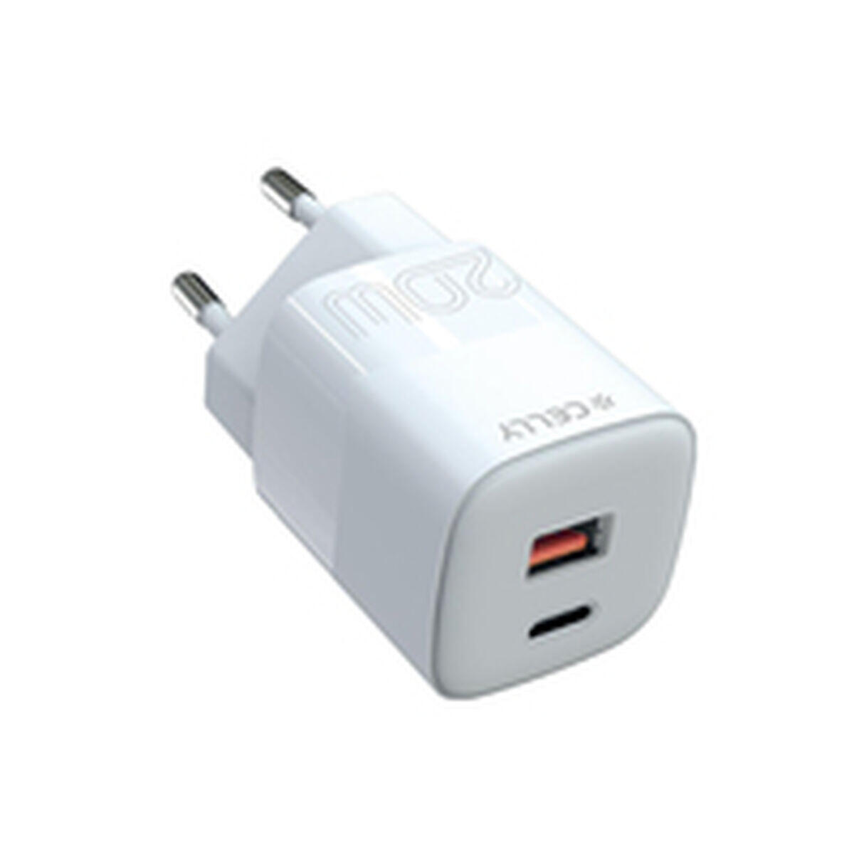 Cargador de Pared Celly TC2USBUSBC20EVO Blanco 2/3