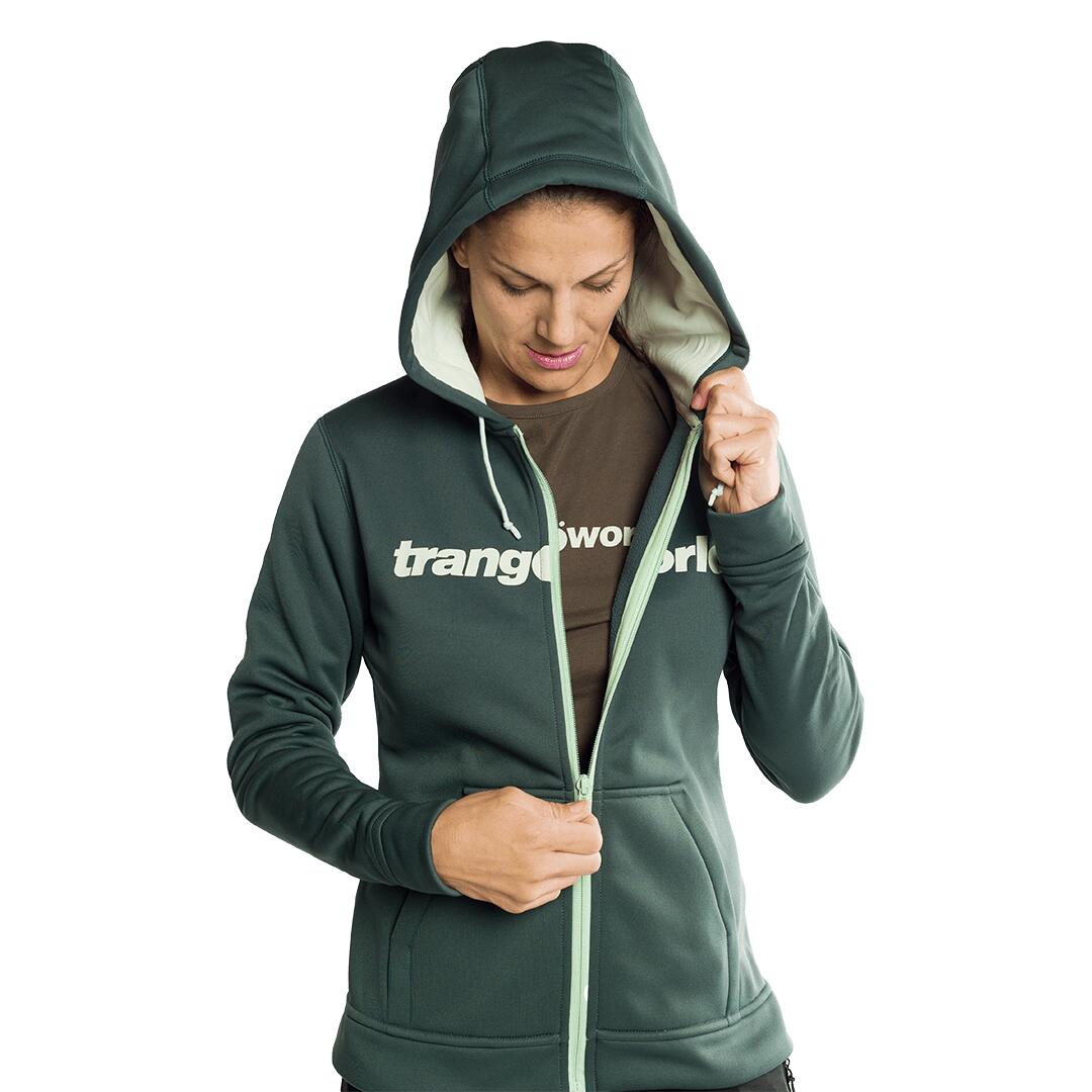 Sudadera con cremallera para Mujer Trangoworld Liena Verde/Verde 5/6