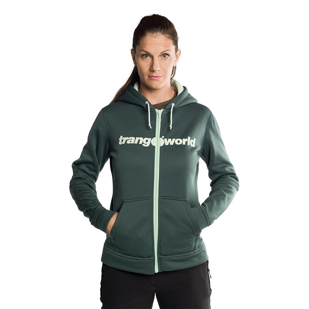 Sudadera con cremallera para Mujer Trangoworld Liena Verde/Verde 3/6