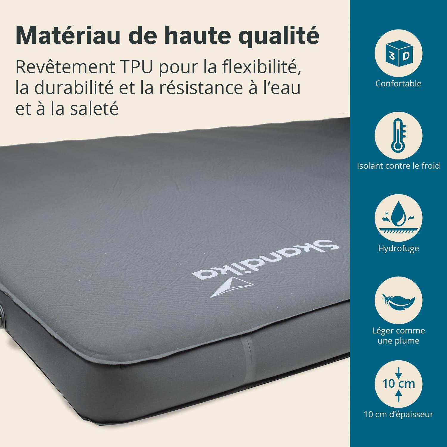 Zelfopblaasbaar Slaapmat Easy 3D Premium Double - 195x140x10 cm - 2 pers. 6/7