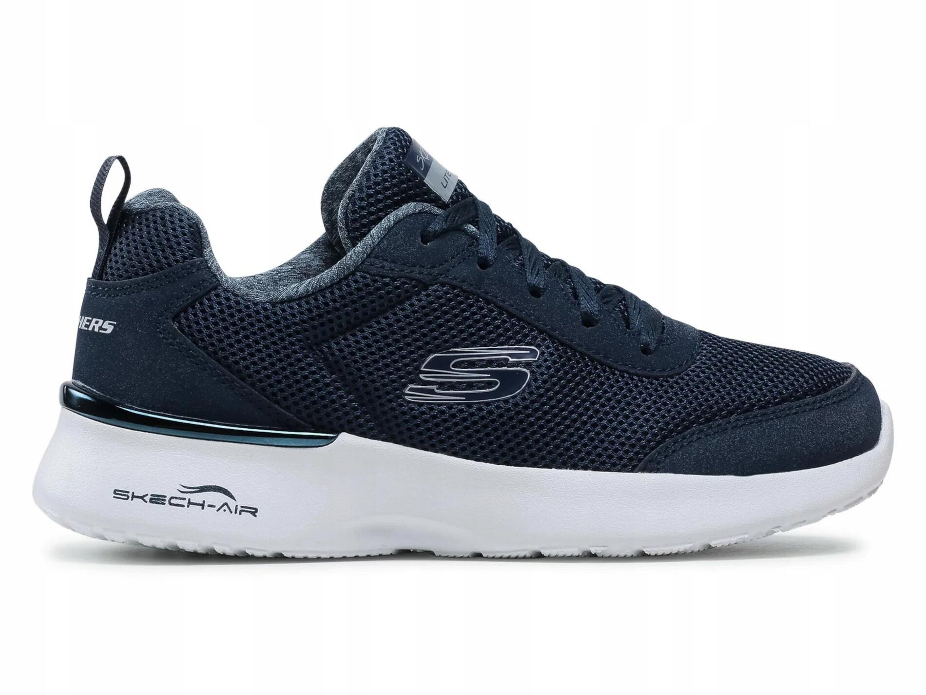 Buty Damskie Skechers Dynamight Granatowe Lekkie Sportowe 3/7