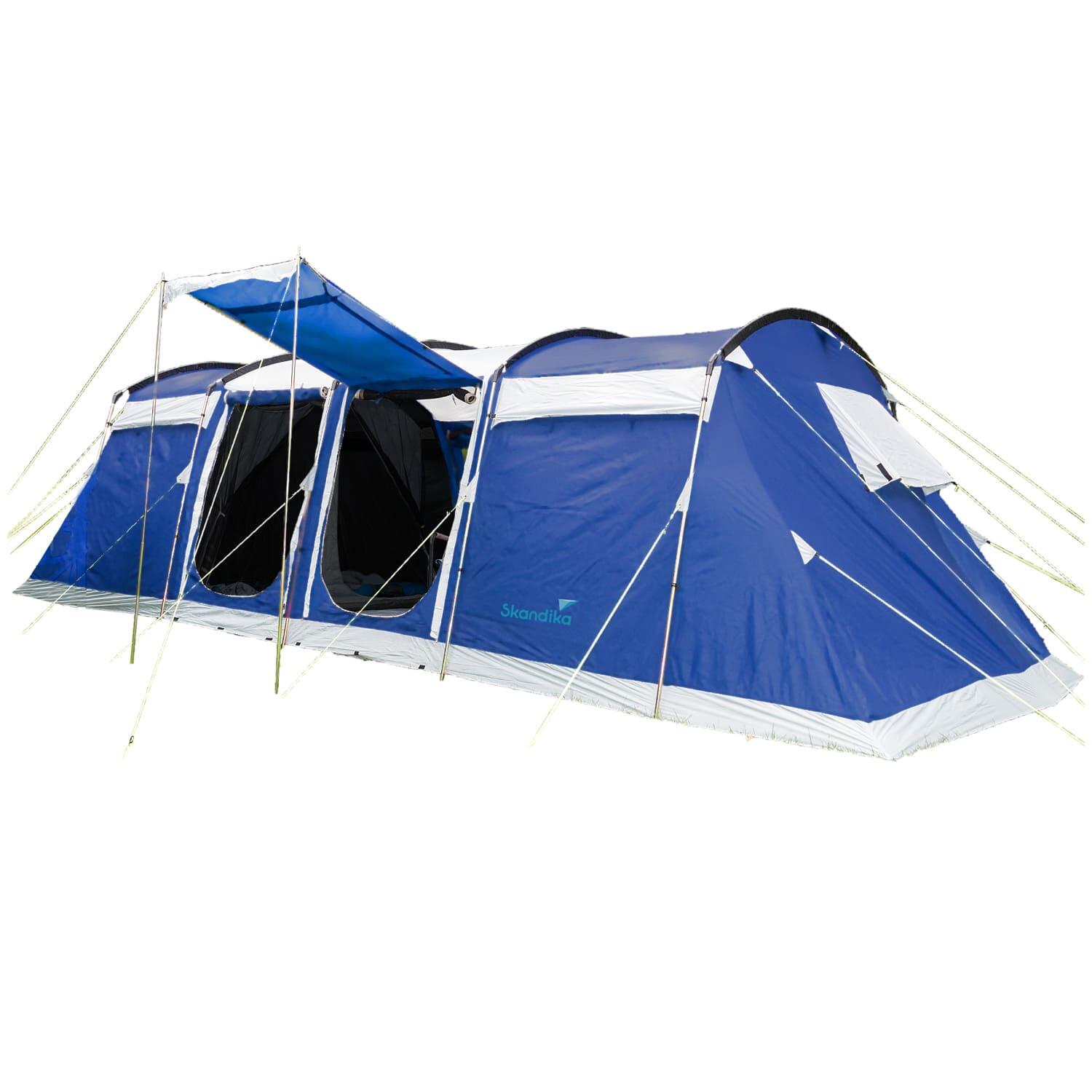 SKANDIKA Tunneltent Montana 8 Sleeper Protect Tent - Familietent - 3 donkere slaapcabines