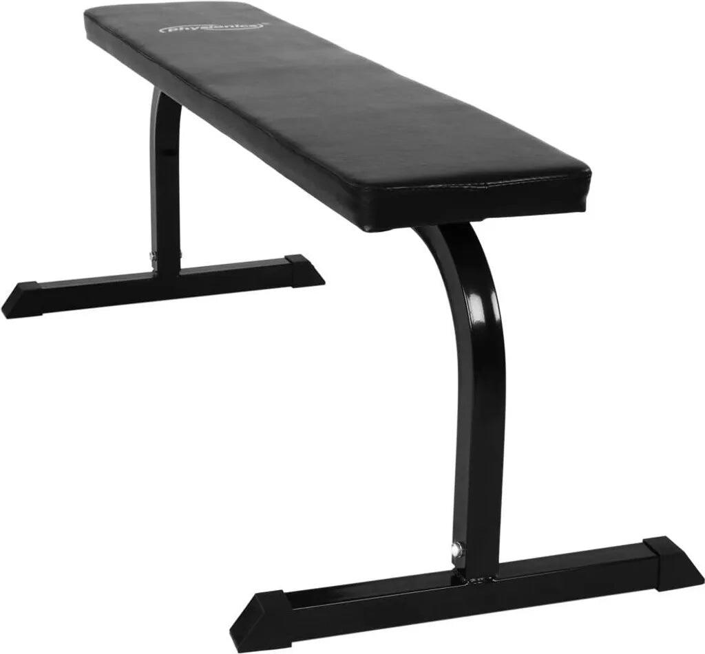 Physionics Vlakke Fitnessbank - Halterbank - Zwart 2/7