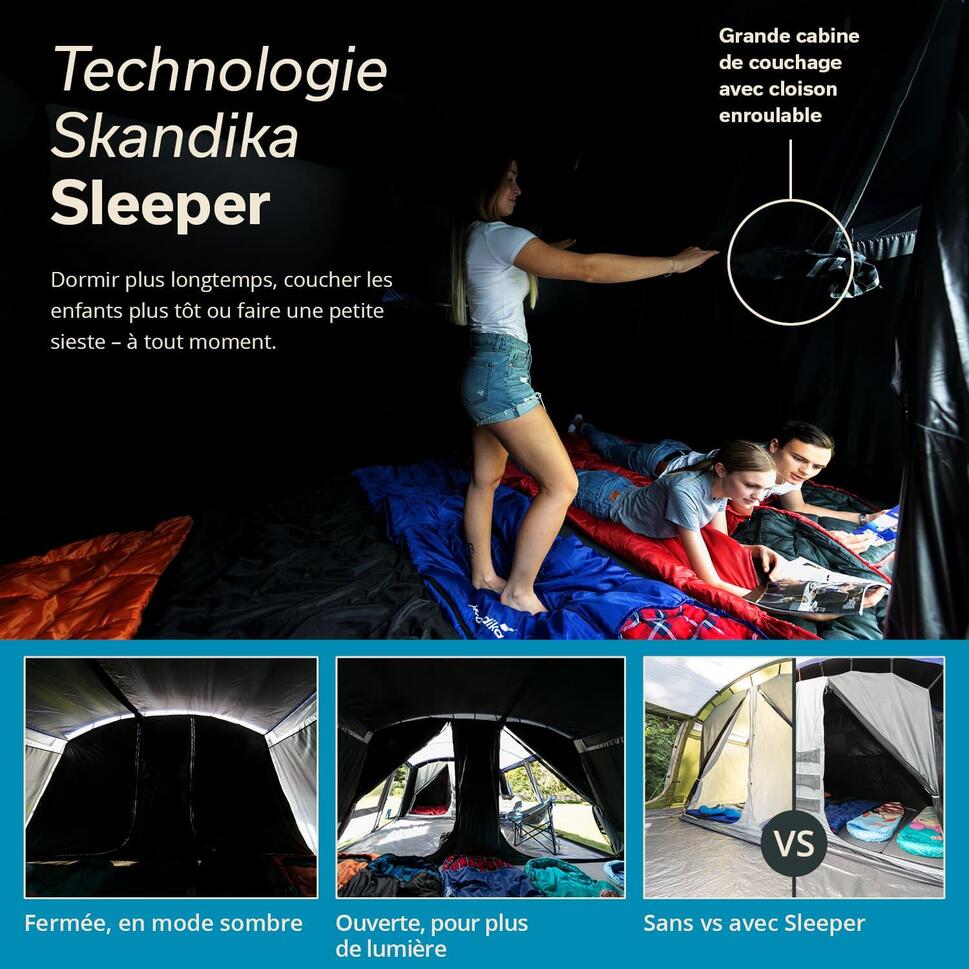 Namiot kempinowy Montana 10 Sleeper Protect, 10-osobowy, 4 sypialnie, zielony