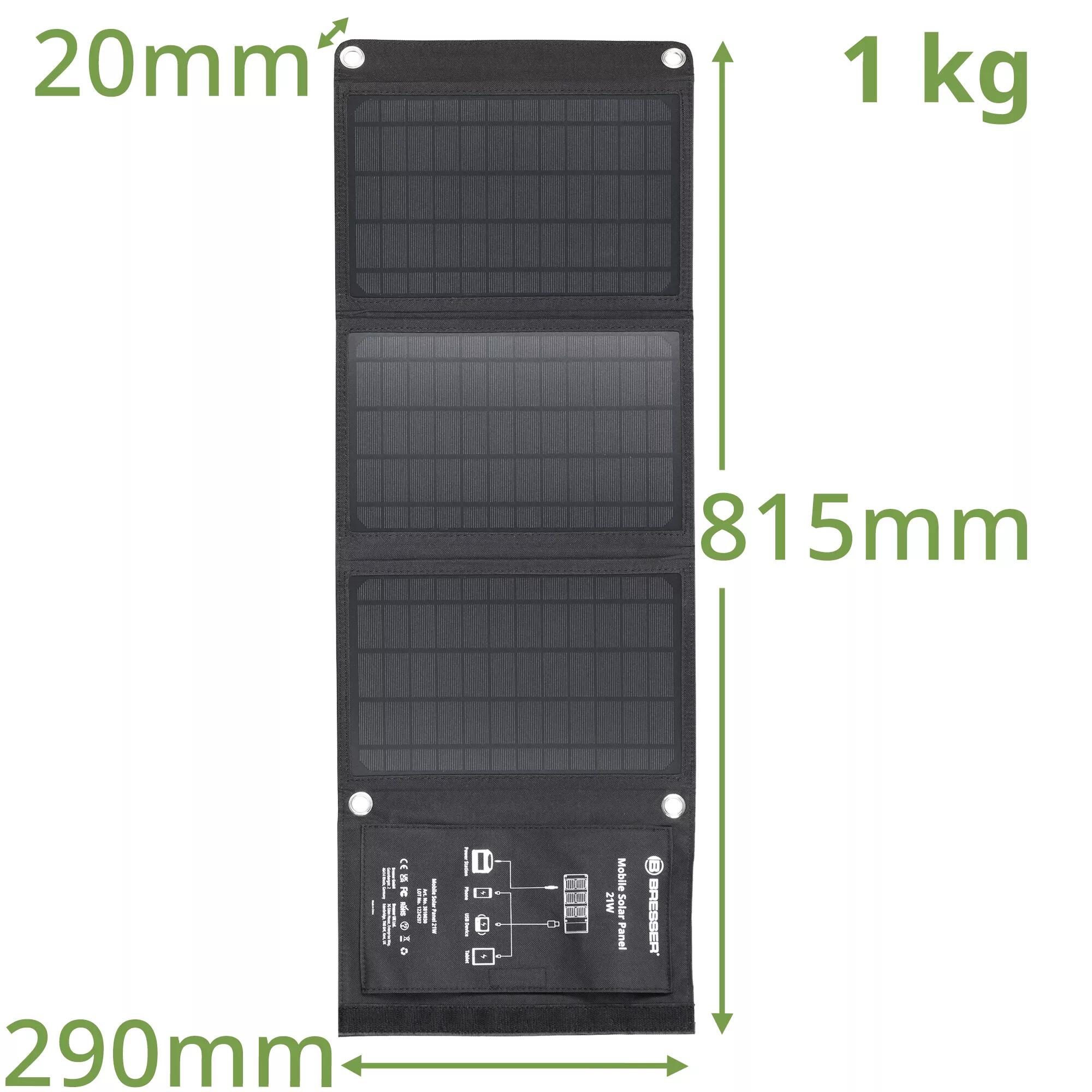 Panel solar cargador  portátil 21W BRESSER 5/7