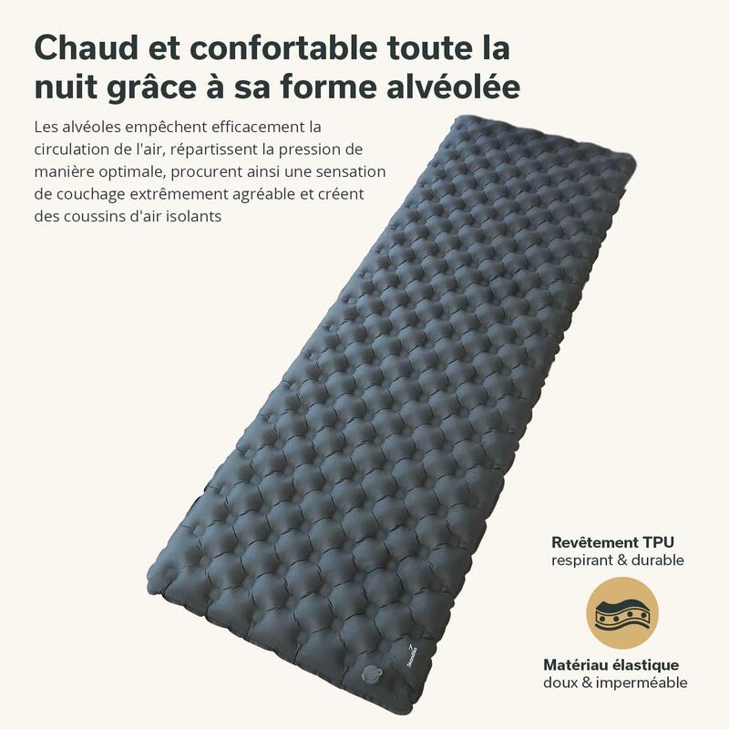 Matelas de camping Exclusive Air Single – gonflable ultra-léger – 192x63cm