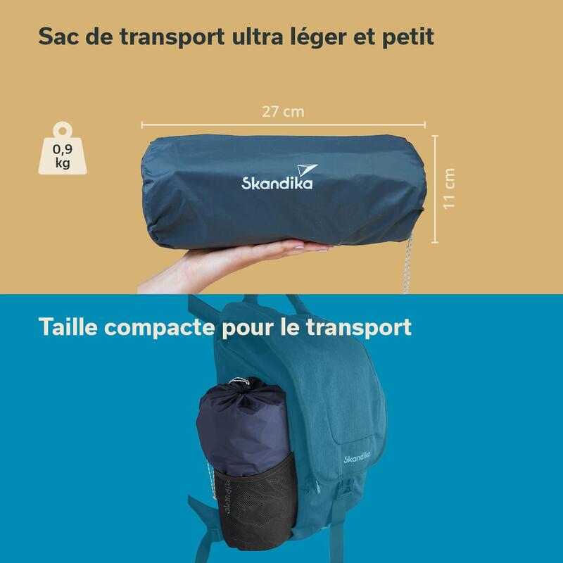 Matelas de camping Exclusive Air Single – gonflable ultra-léger – 192x63cm