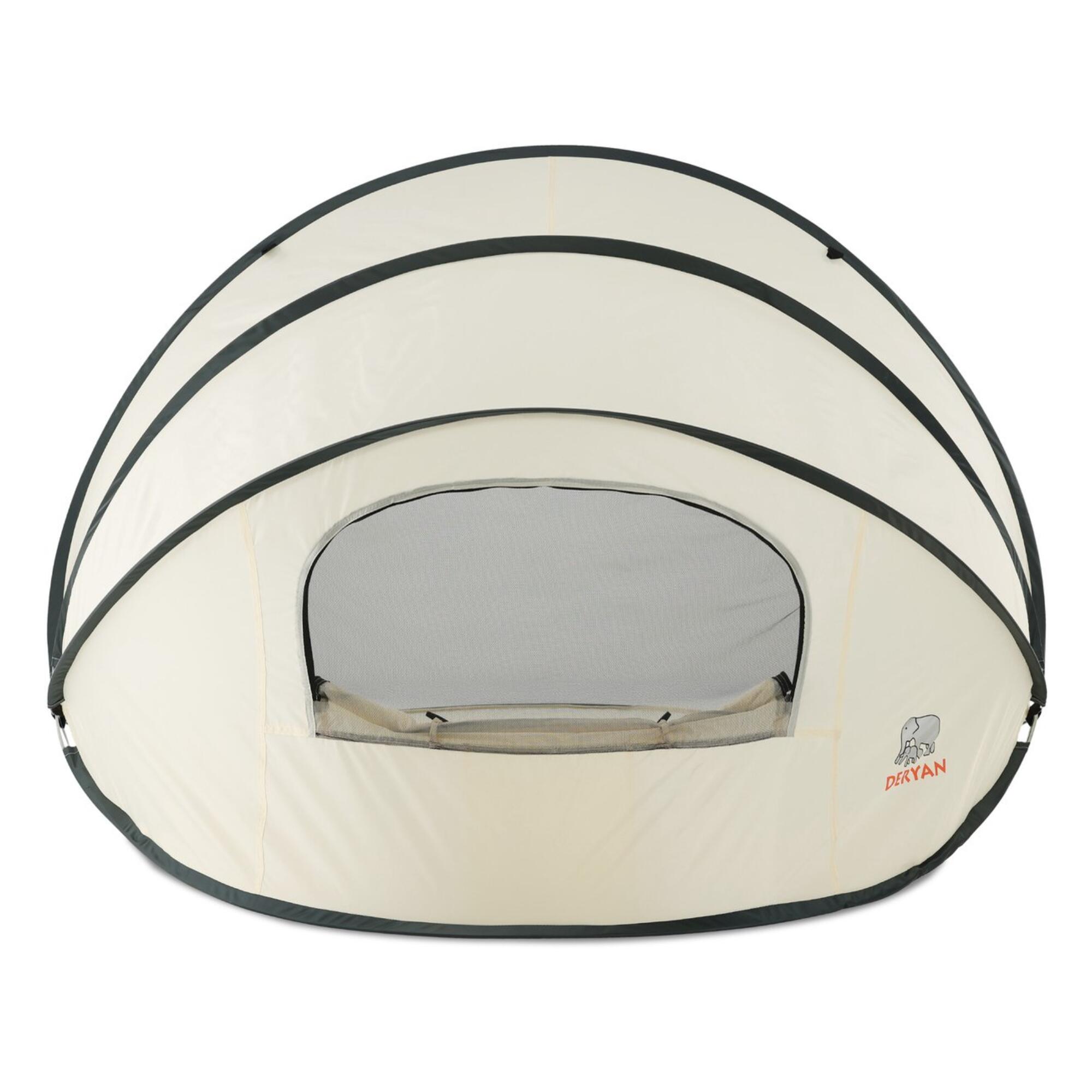 Tente de plage Pop-Up XXL de Luxe - Légère - Protection UV 50+ - Crème 3/7