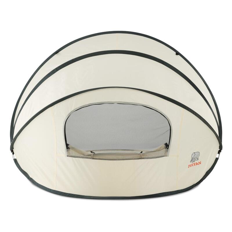 Cort de plajă Pop-Up XXL de Lux - Ușor - Protecție UV 50+ - Crem