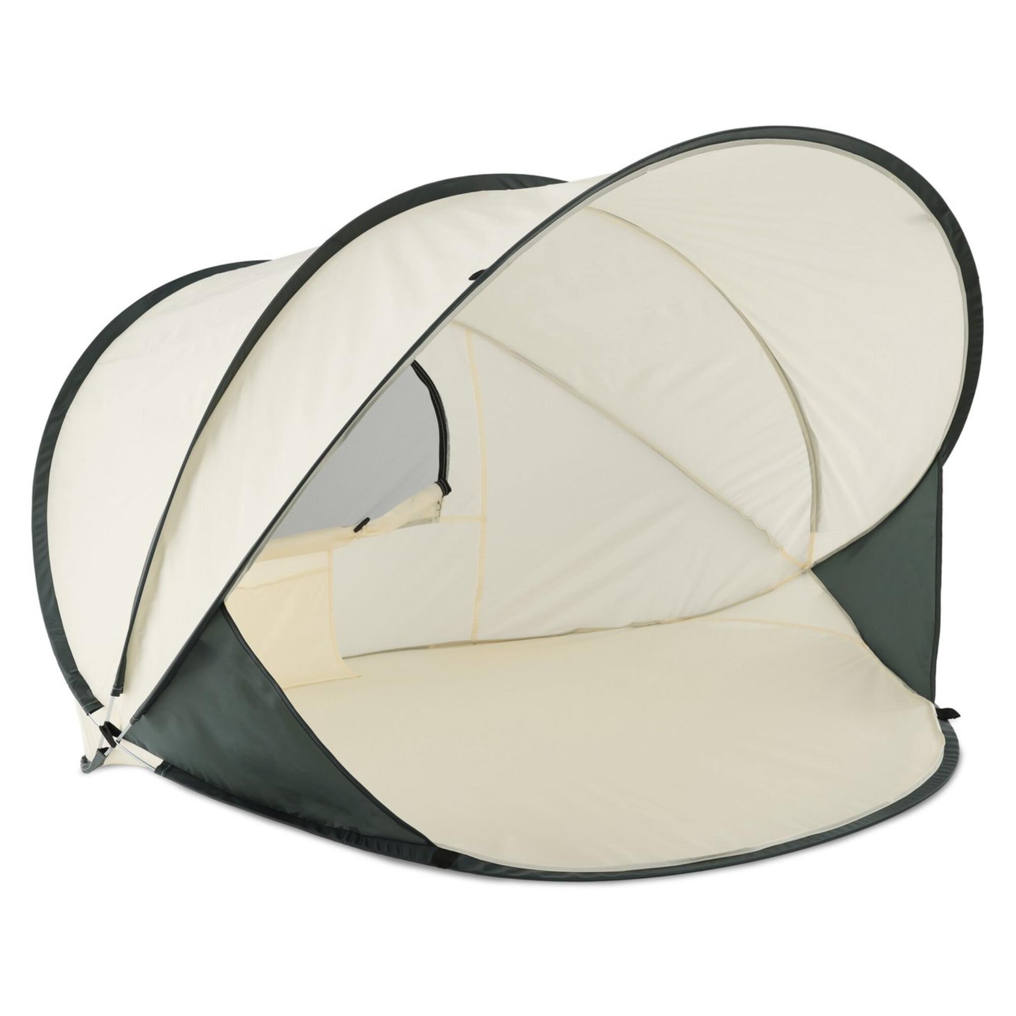 Tente de plage Pop-Up XXL de Luxe - Légère - Protection UV 50+ - Crème 1/7