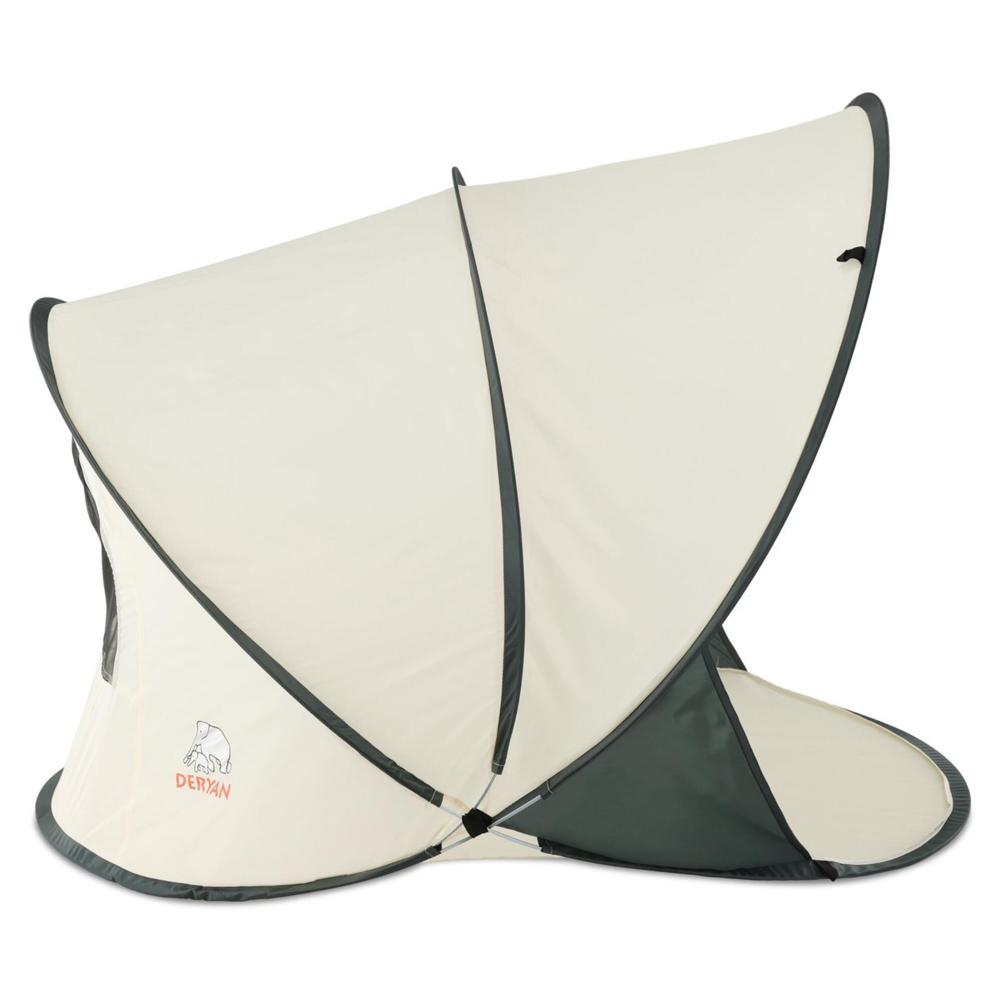 Tente de plage Pop-Up XXL de Luxe - Légère - Protection UV 50+ - Crème 2/7