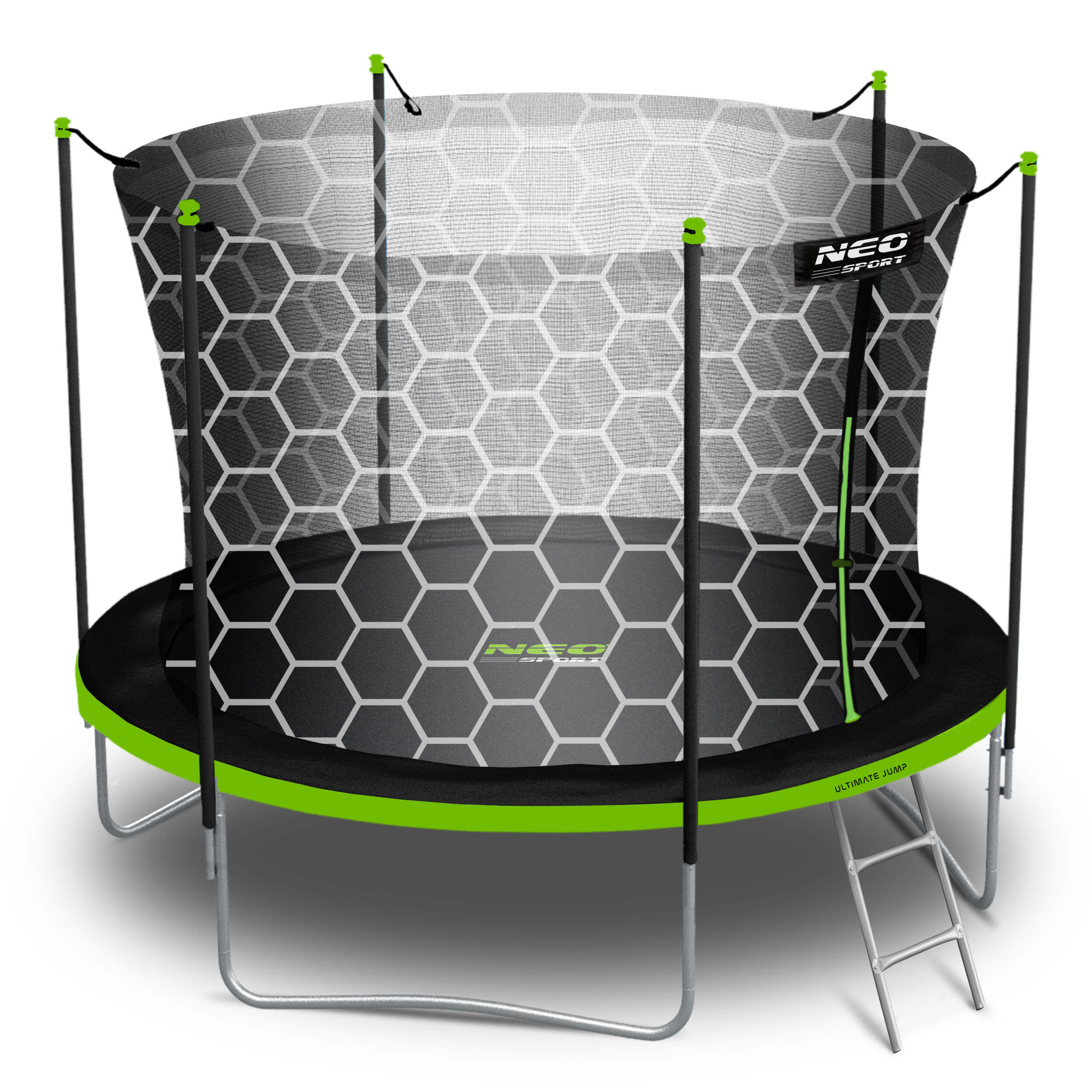 Trampolina ogrodowa 10ft/312cm z siatką wewnętrzną i drabinką Neo-Sport 2/7
