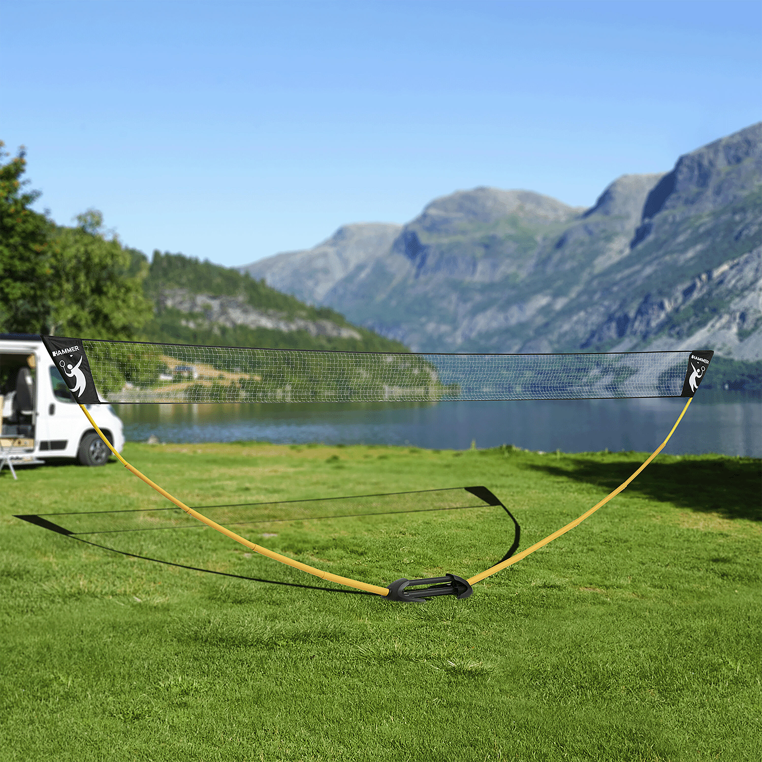 Badminton-Set, mobil, mit Rucksack und Courtline 3/7