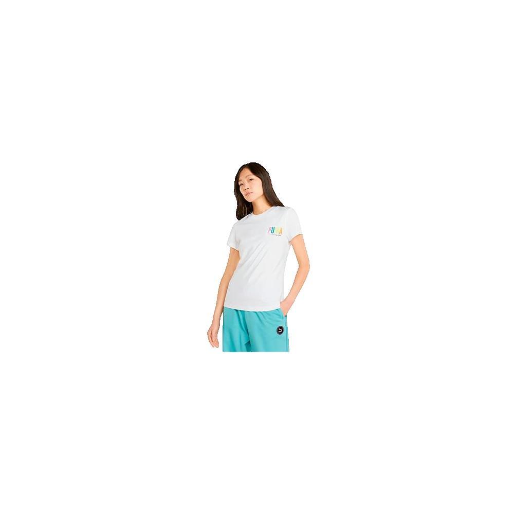 T-Shirt Femmes Puma Swxp Graphic Tee blanc 1/3