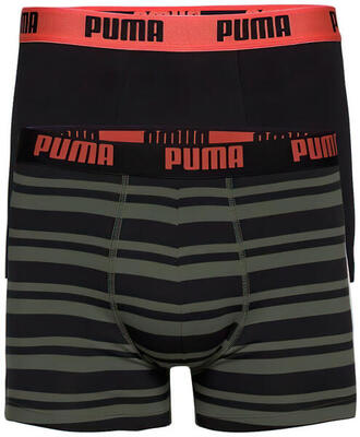 Puma heritage stripe heren boksers - 2-pack, legergroen, s
