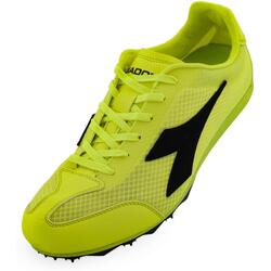 Diadora Mid Distance Spike Fluo — pointes homme, taille 45