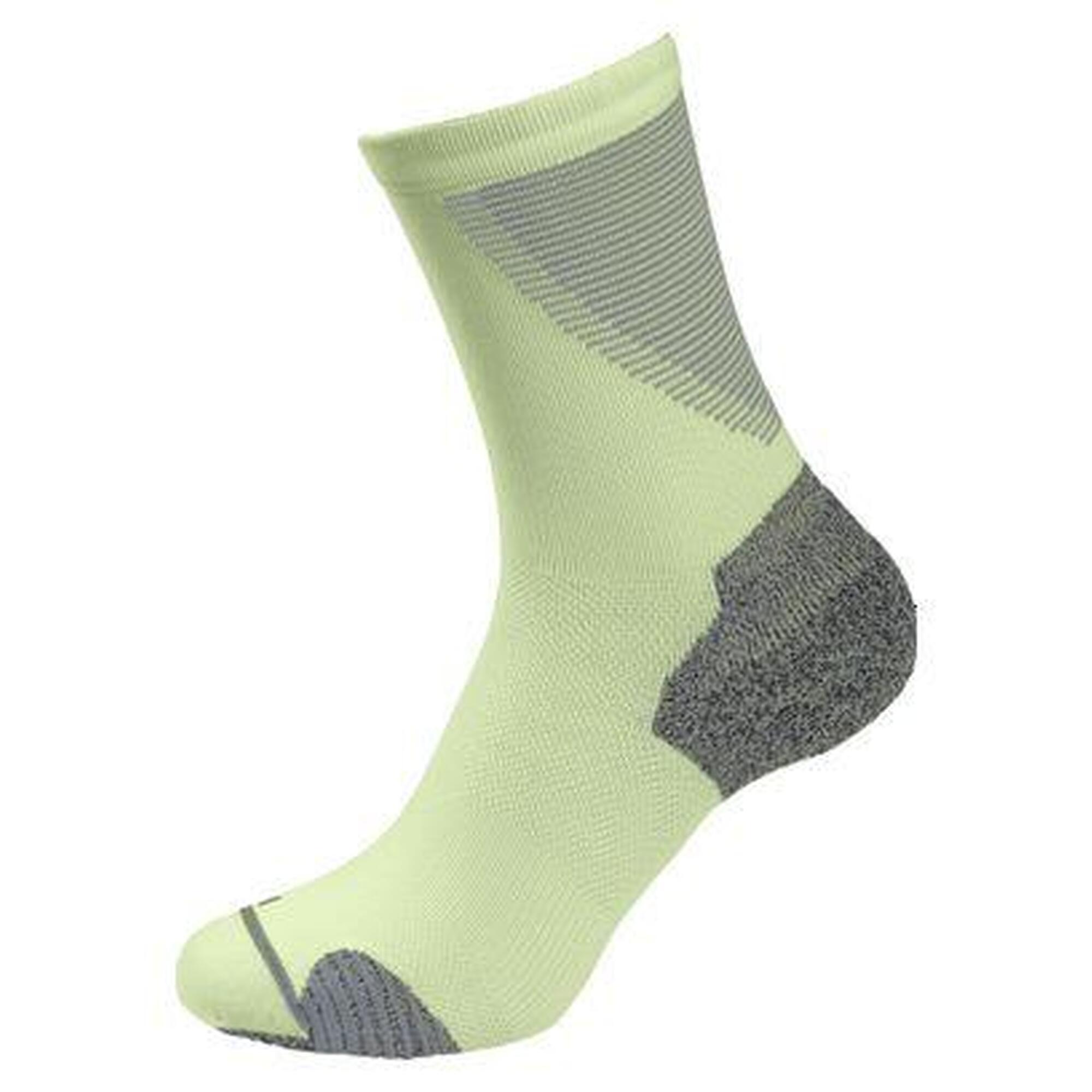 Odlo - Chaussettes Running Odlo Ceramicool Crew Vert - Chaussettes - Gris|vert - Decathlon