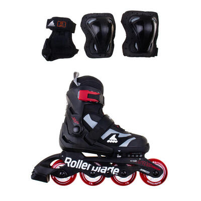 Rolki fitness i ochraniacze dla dzieci Rollerblade Microblade Combo regulowane