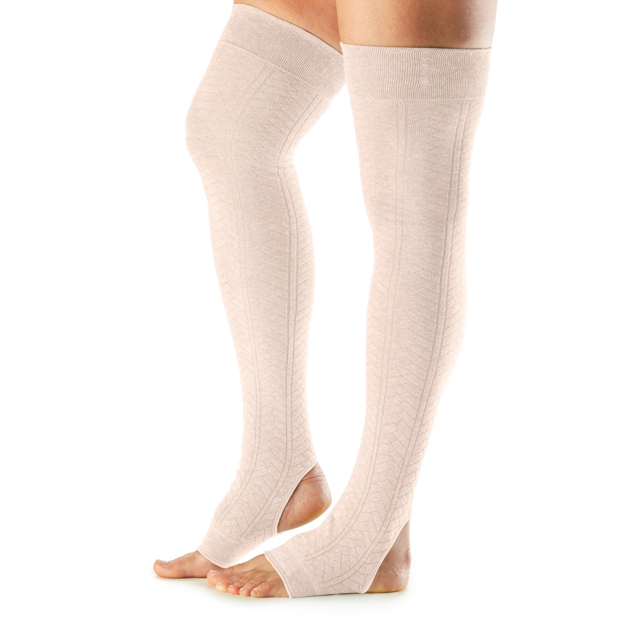 TOESOX Womens/Ladies Open Heel Leg Warmers (Pink)