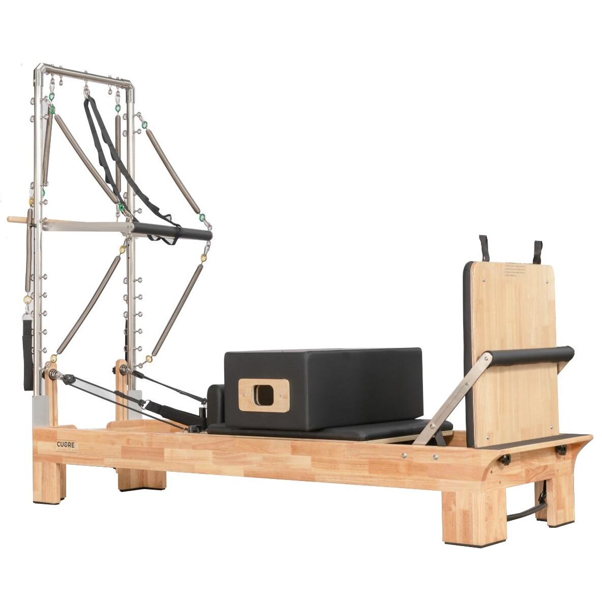 Cuorepilates - Machine Pilates Reformer Avec Tour En Bois Robuste Et Complète - Pilates Réformateur - Marron|noir - Taille Unique - Decathlon