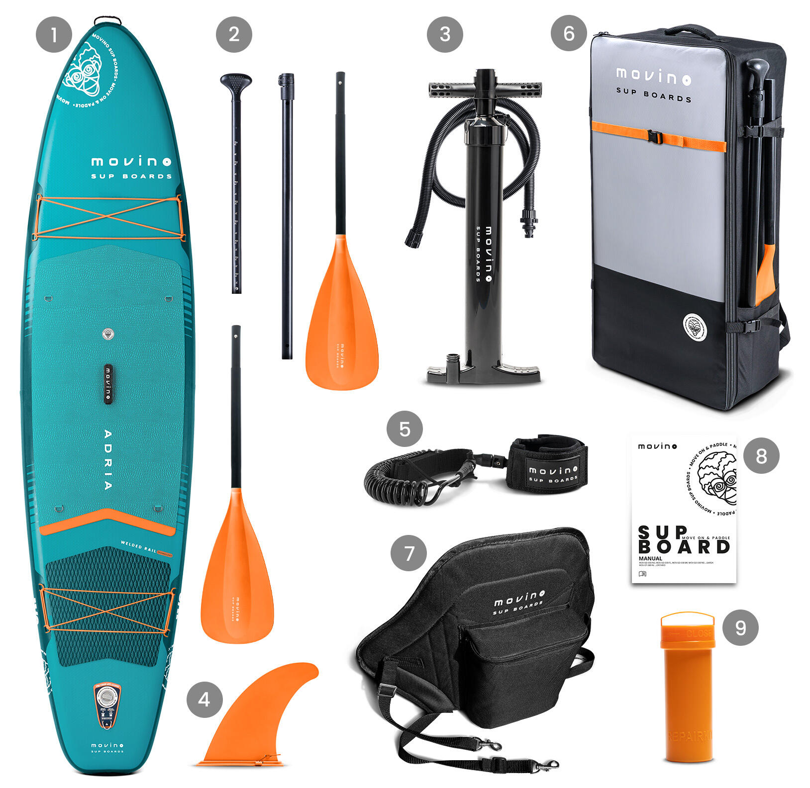 SUP-Board Movino Adria 11’6” (350cm) 350 BO-9020 7/7
