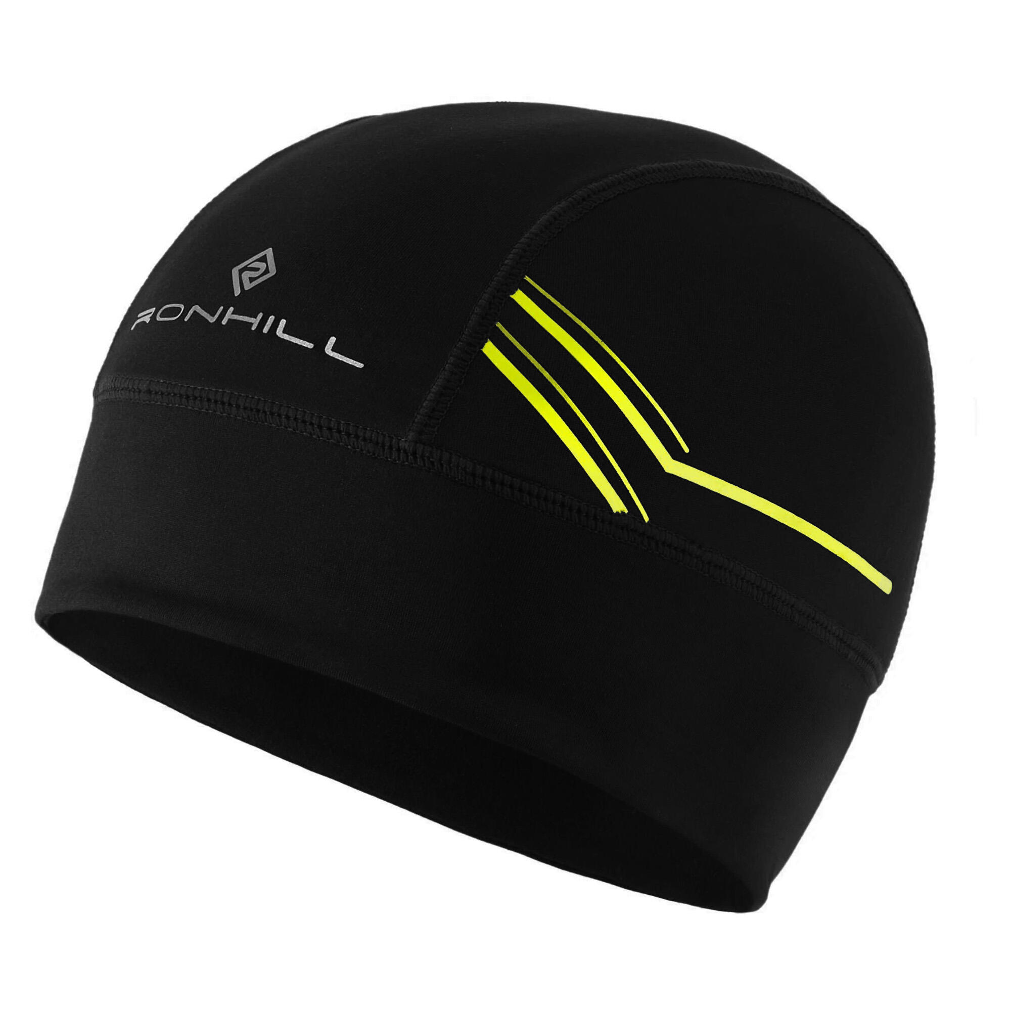 Unisex Adult Logo Beanie & Gloves Set (Black/Fluro Yellow) 2/2