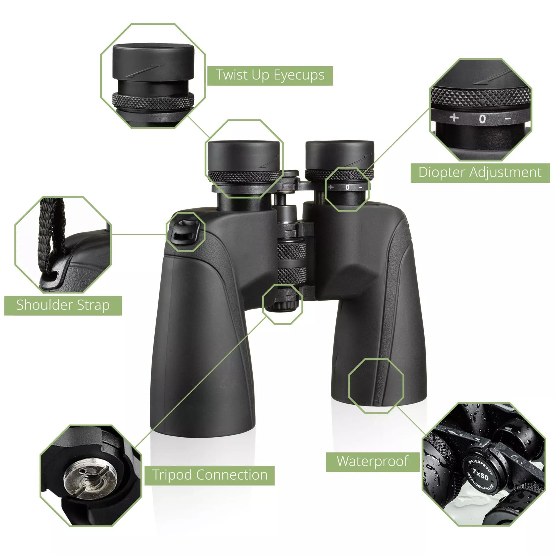 Binocolo BRESSER Corvette 7x50 con prismi di Porro - impermeabile 3/6