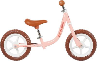 Fabricbike mini - pedaalvrije kinderfiets 12". 2-5 jaar. roze