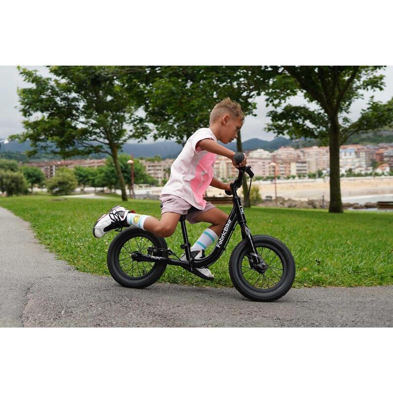 FABRICBIKE Mini PRO - bicicletă de echilibru de 12" pentru copii, 2-5 ani. Black
