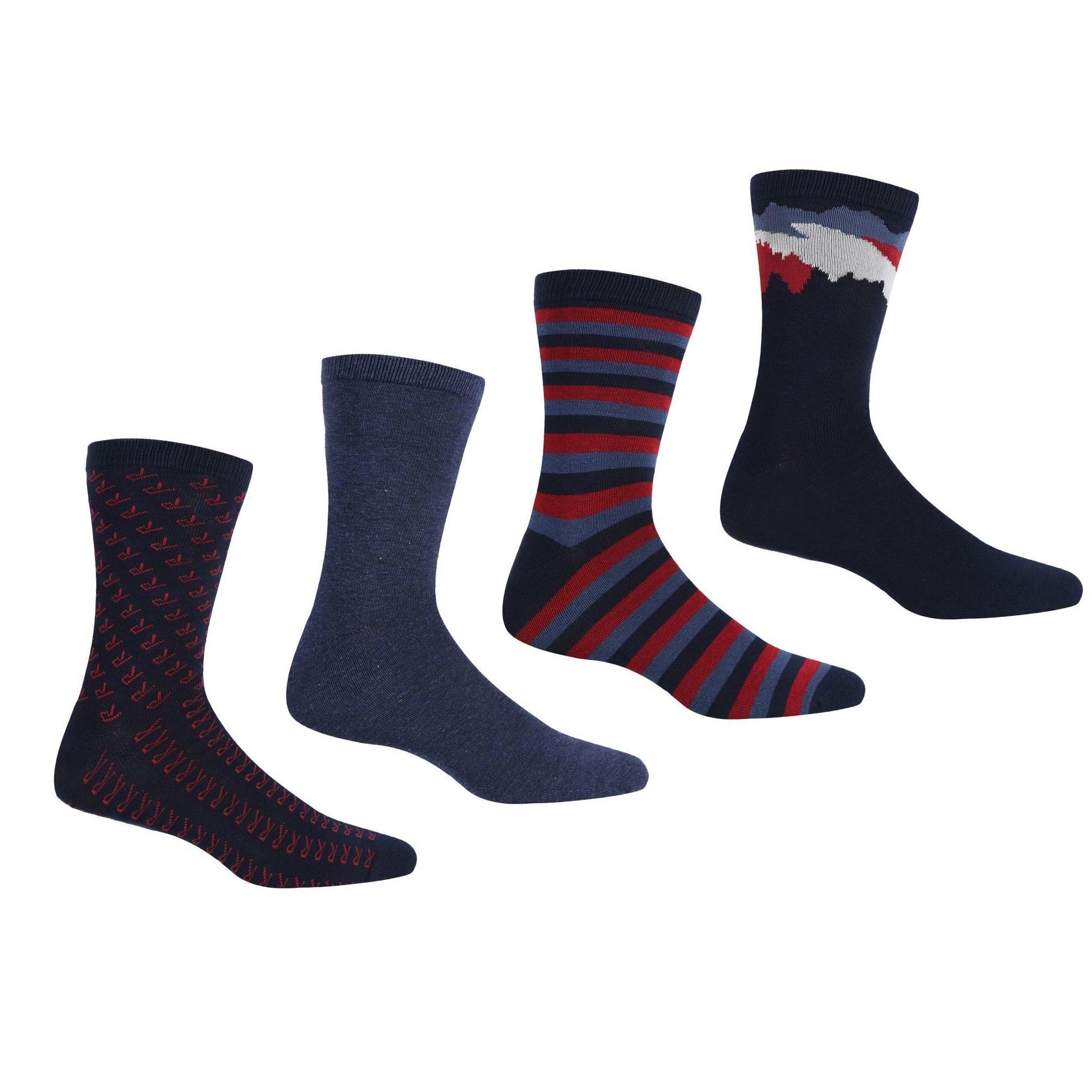 Mens Lifestyle Socks (Pack of 4) (Dark Denim) 2/4