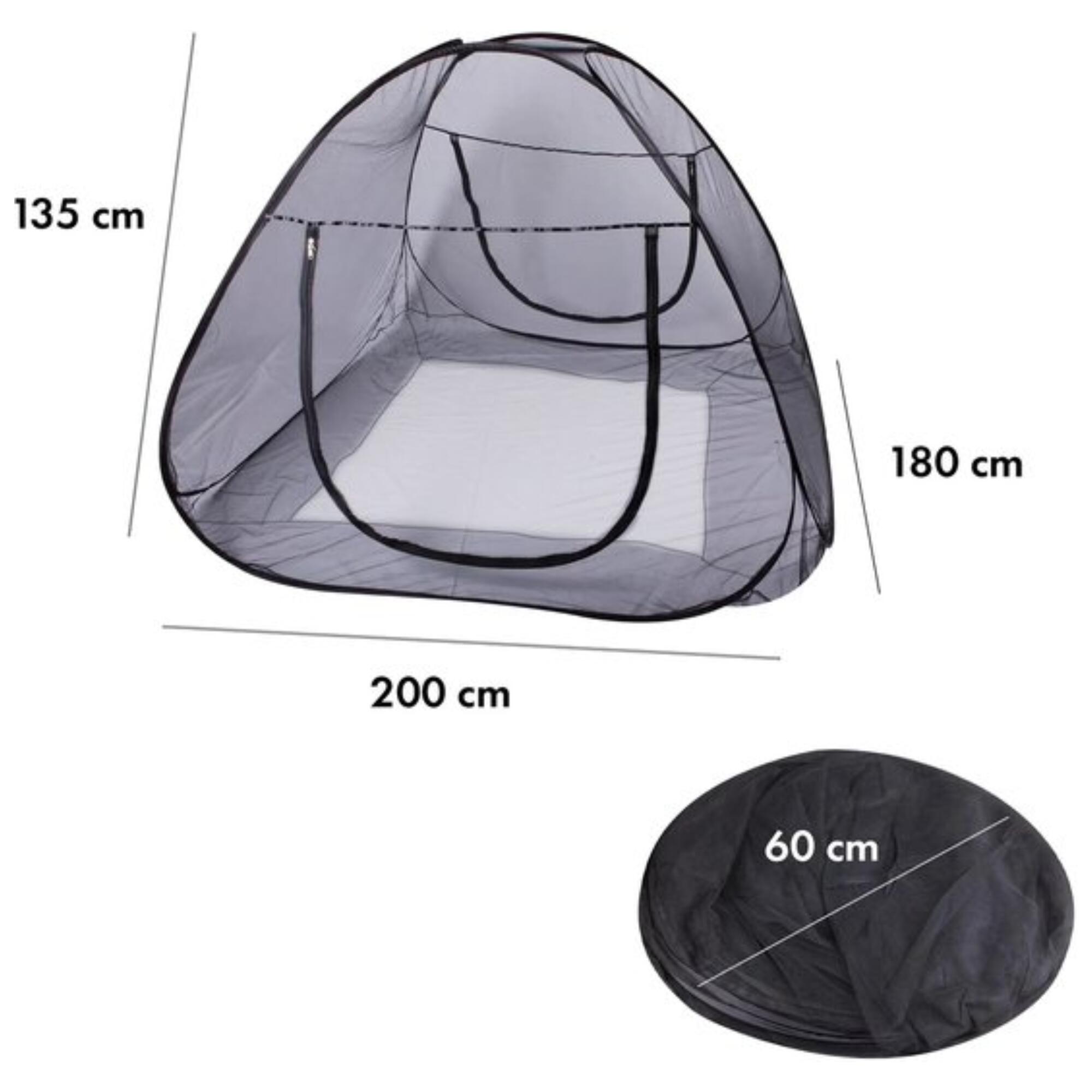 Deryan Bed Tent Pop-Up - Mosquito Net - 200x180cm - Black 4/4