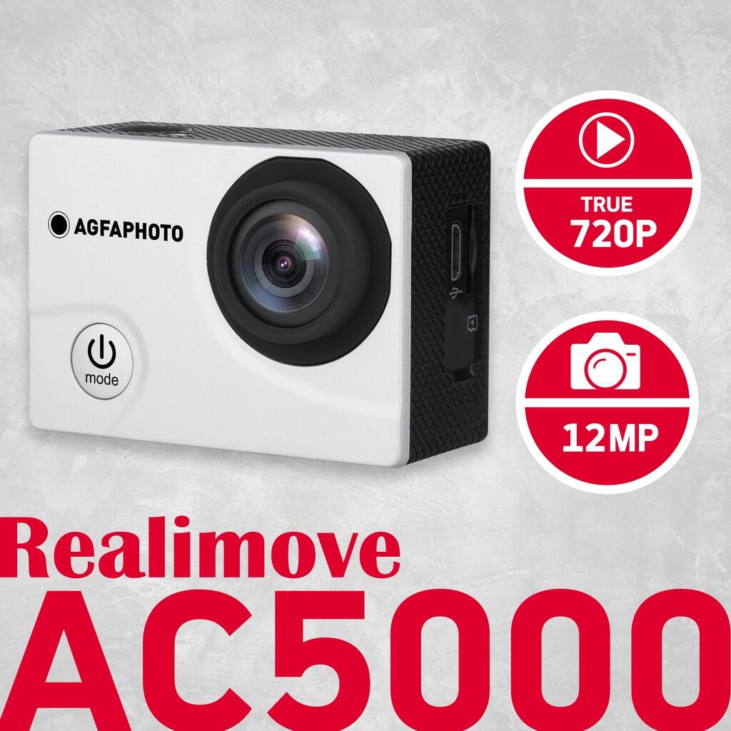 AGFA PHOTO Realimove AC5000 – Caméra Étanche 720P avec Accessoires - Gris 3/5