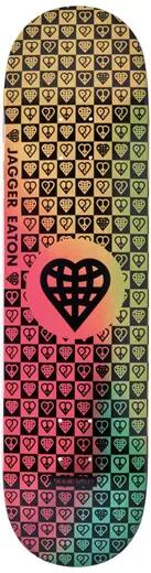 THE HEART SUPPLY Jagger Eaton Pro Tavola Skateboard - 8" - Trinity Tie Dye Impact Light