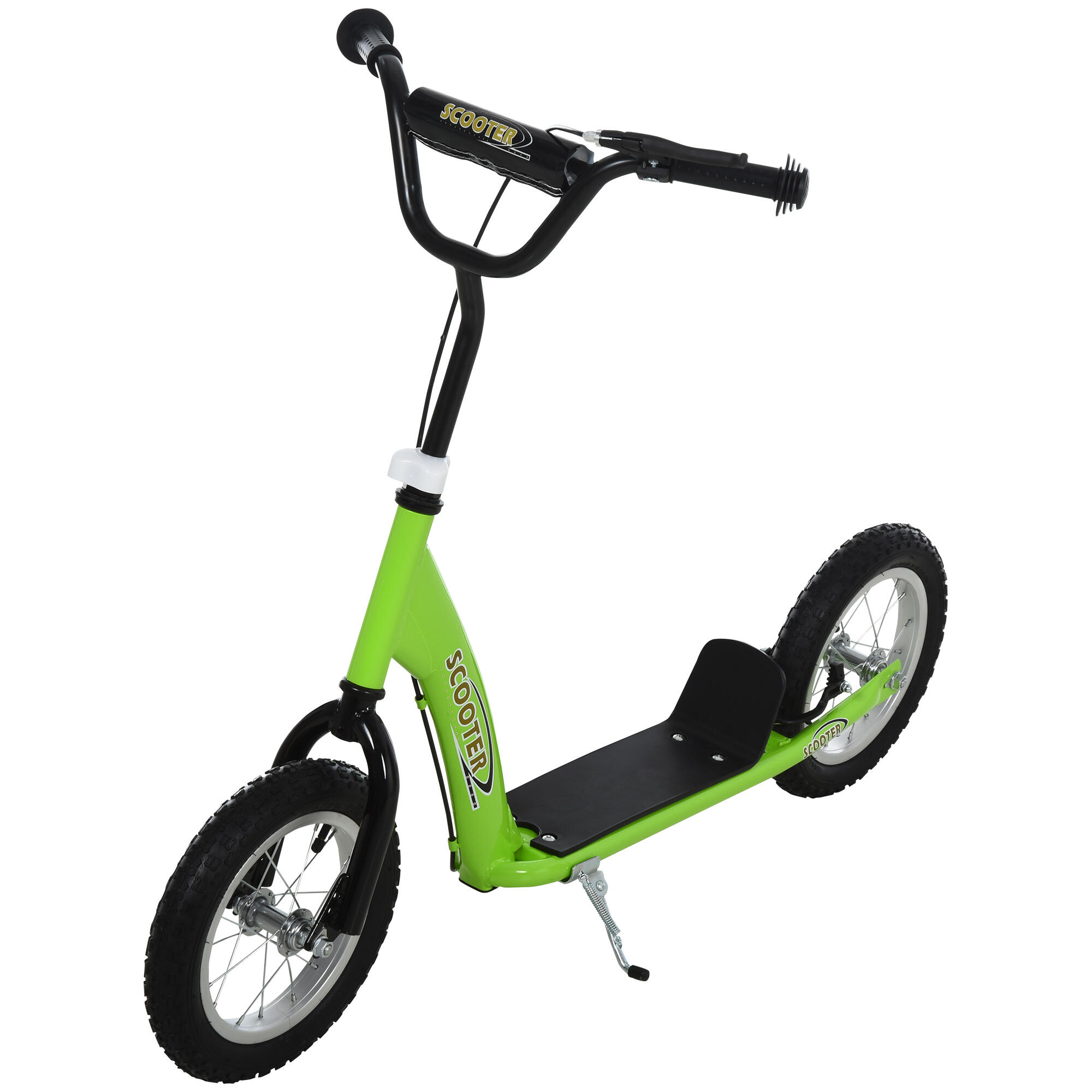 HOMCOM Trotinete 117cmx52cmx80-85cm verde e Preto HOMCOM