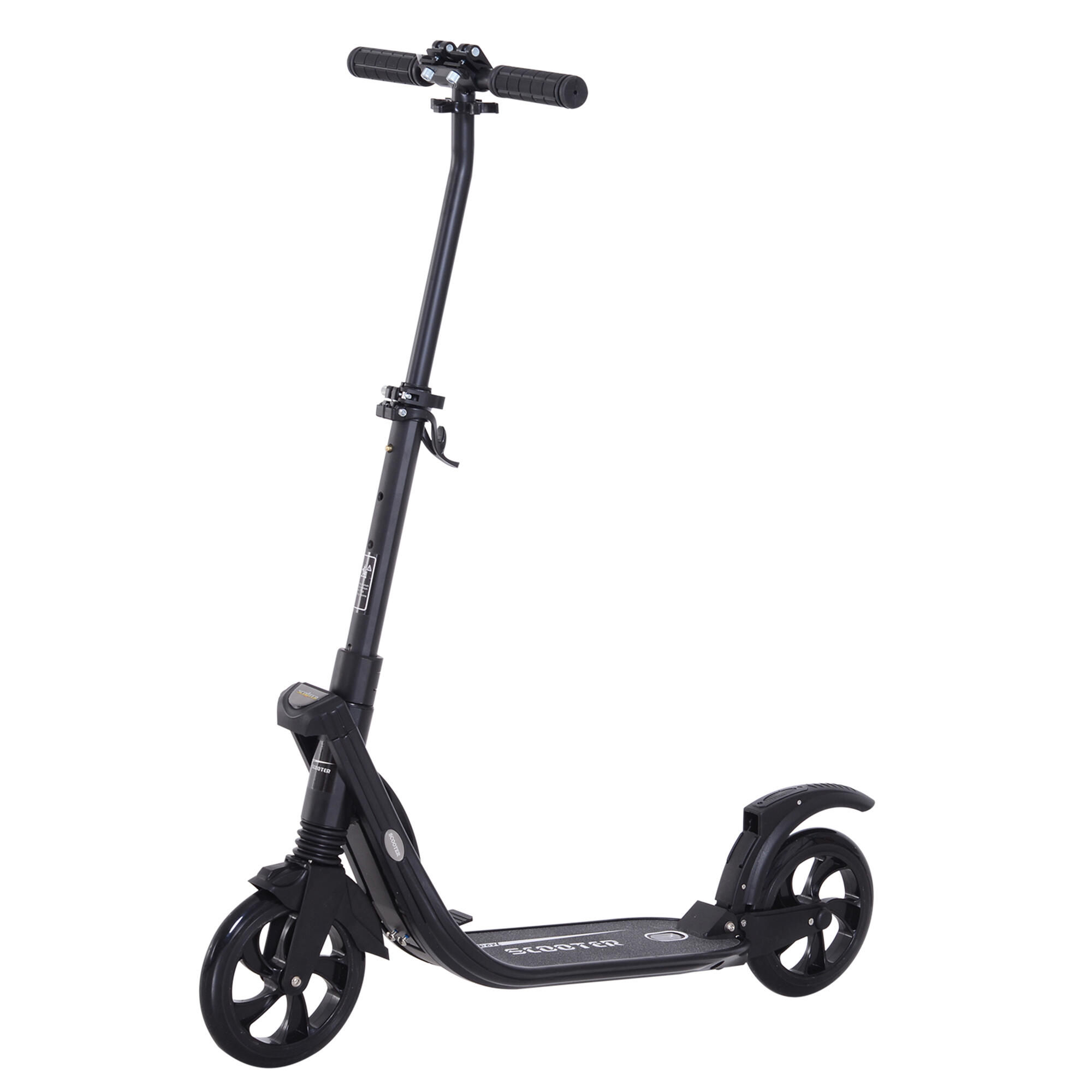 HOMCOM Trotinete Dobrável 93.5x38x105cm Preto HOMCOM