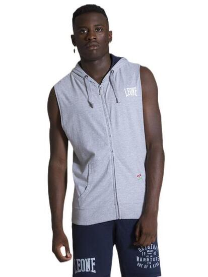 Leone 1947 Apparel Ärmelloses Herren-Sweatshirt mit Kapuze und Reißverschluss