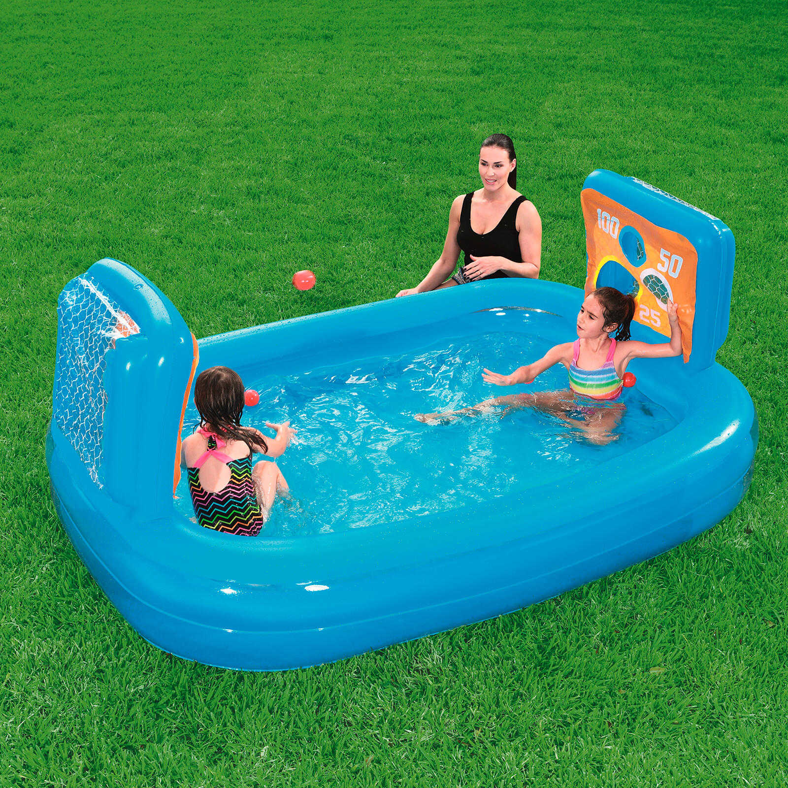 Piscina Hinchable Autoportante Infantil Bestway 237x152x94 cm 5 Pelotas y 2 Port 2/5
