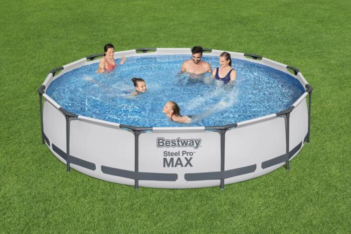 Piscina Desmontable Tubular Bestway Steel Pro Max 366x76 cm Depuradora de Cartuc 3/6