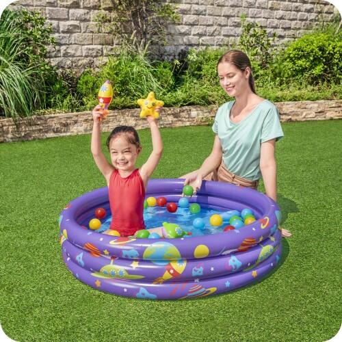 Piscina de Bolas Hinchable Tipi de Bolas Infantil Bestway 102x102x25 cm 5/6
